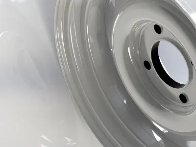 Peugeot 106 Rallye rim Low-poly 3D model