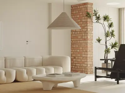 Cozy apartment scene 3D model