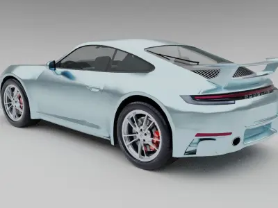Porsche 911 Carrera S 2020 Low-poly 3D model