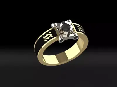 enamel man ring Free 3D print model