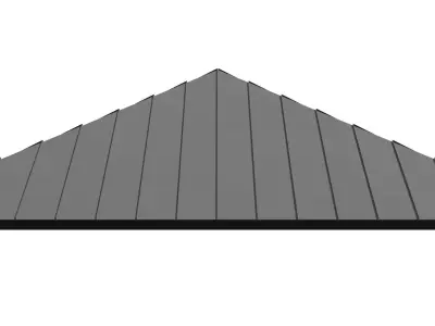 Metal roof 25O01 3D model