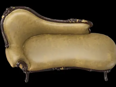 Leather sofa 4 3D model