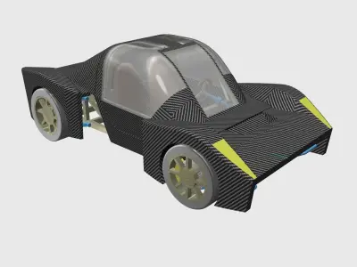 Very small and light sport car concept 3D model