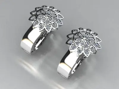 earrings jewelry 3D print model