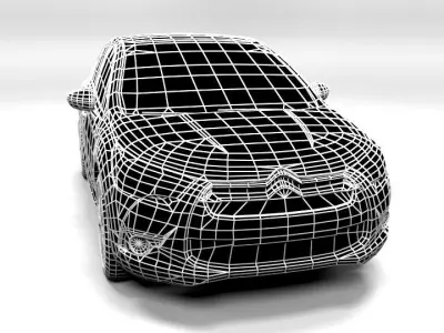 CITROEN DS4 LOWPOLY Low-poly 3D model