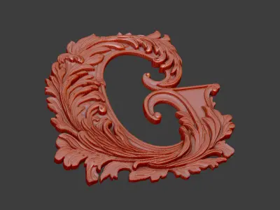 Letters G 3D print model