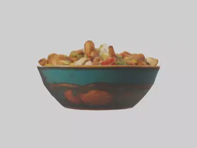 Chicken shawarma bowl model 3D model