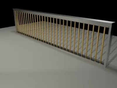 Railing gold Free 3D model