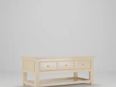 Wood Table 120 x 60 x 50  Low-poly 3D model