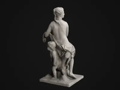 Colombe Statue Low-poly 3D model