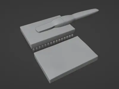 Car cleaning Sponge and Brush Set Low-poly 3D model