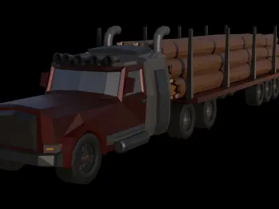 Wood Truck 3D model