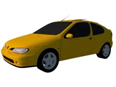 RENAULT MEGANE 2LT COUPE RXE 1998 Low-poly 3D model