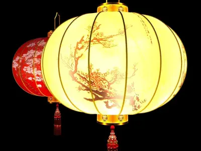 Chinese red lantenr 3D model