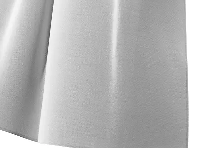 Curtain set in the wind  Low-poly 3D model