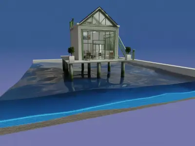 Chalet Holiday Resort Small House Building Free 3D model