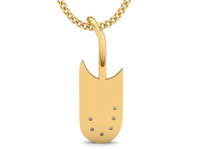 Solitaire Women Pendant 3dm STL OBJ FBX Renders Details 3D print model 57