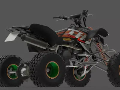 Raven 450S  Street Sport Motorcycle 3D Model Low-poly 3D model