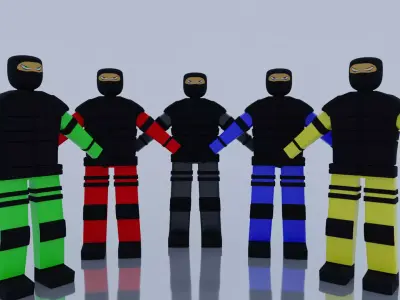 Low Poly character Pack Low-poly 3D model