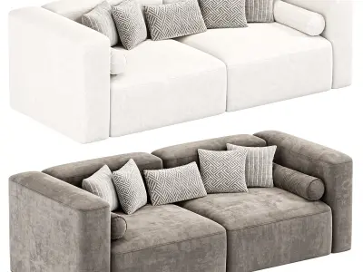 Mags 2 Seater Combination 1 Sofa By Hay 3D model