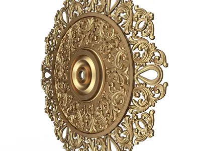 Ceiling Rosette 09 Low-poly 3D model