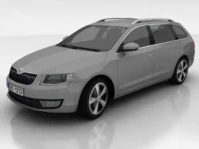 Skoda Octavia 3 Combi Low-poly 3D model