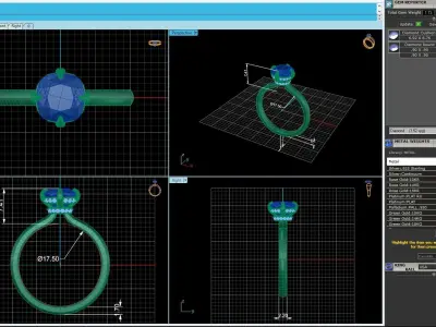 Creative Women Diamond Ring 3D print model