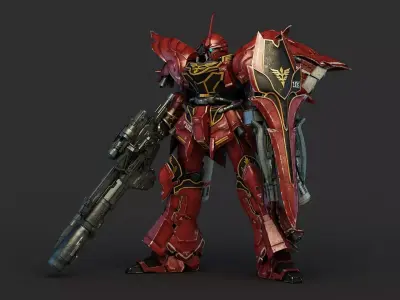 MOBILE SUIT GUNDAM MSN-06S SINANJU 3D model