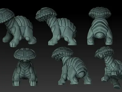 low level Forest Creature  Low-poly 3D model