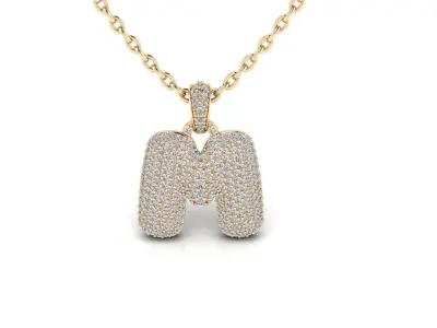  Alphabet Bubble M 3D print model