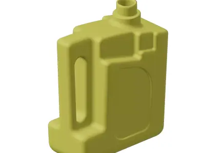 Plastic Premium Engine Oil Can 3D model