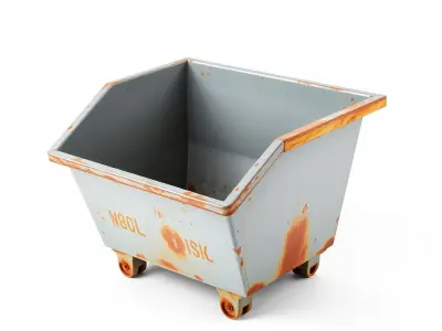 Industrial Container Model Pack with Rusty Texture Low-poly 3D model