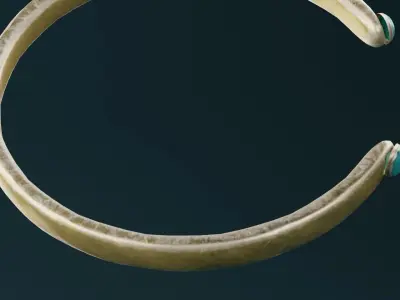 Golden Bangle  Low-poly 3D model