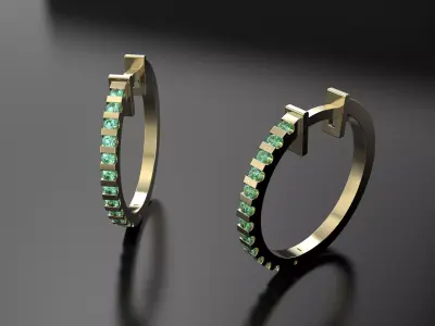 Chanel cut earrings 3D print model