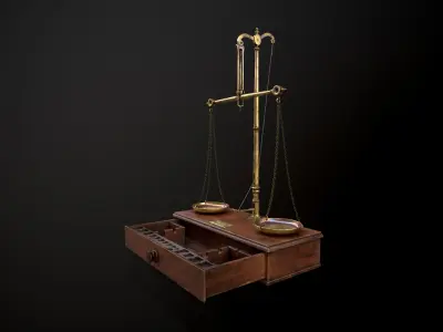 Antique Scales Low-poly 3D model
