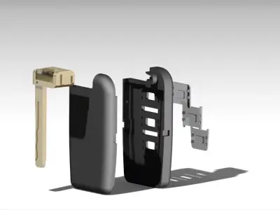 Hyundai IX35 case and key  3D model