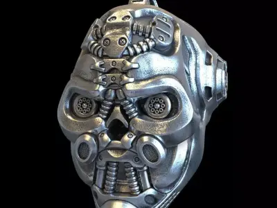 Skull pendant jewelry Robotic vol1 3D print model