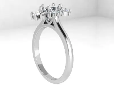 Unique Diamond Ring 4177 3D print model