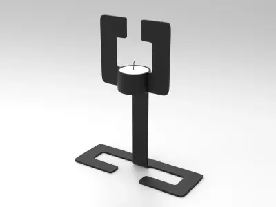 Asian Candleholder Low-poly 3D model
