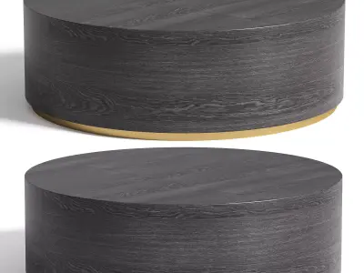 Grande table basse ronde Clarice 3D model