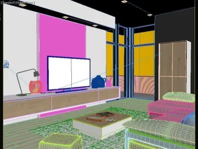 Montain Apartment Living Room 3D model