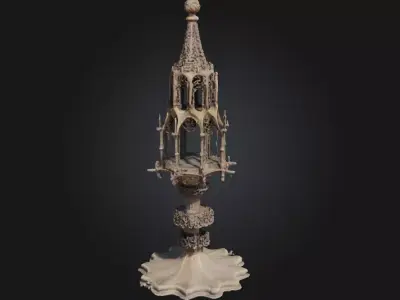 Gothic Reliquary Tower  Sacred Architecture for Arcane Legends 3D model