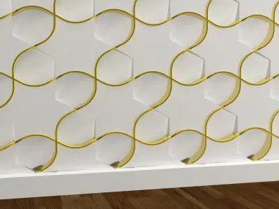 Panel wall Low-poly 3D model