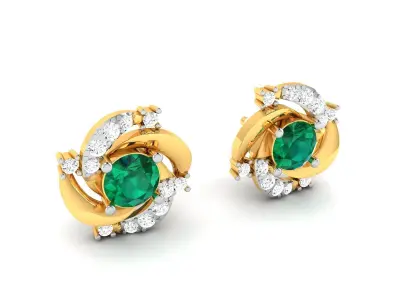 Women Earring 3dm STL OBJ FBX Render Details 3D print model