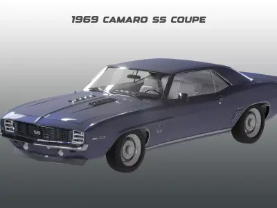 1969 Chevrolet Camaro SS Coupe - Classic Muscle 3D Model 3D model