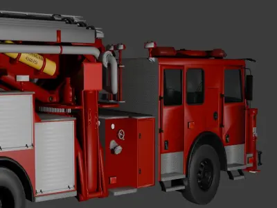 RED FIRE TRUCK  3D model