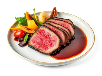 Gourmet Meal Model Pack with Vegetables and Sauce Low-poly 3D model