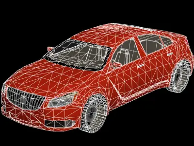 R3DP Low-Poly PBR American Cars - Buick Regal Low-poly 3D model