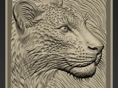 Leopard Head A3 3D print model