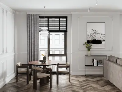 White interior 3D model